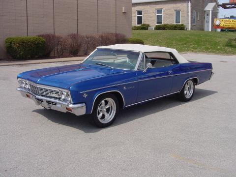1966 Chevrolet Impala Convertible in Bright Blue Metallic