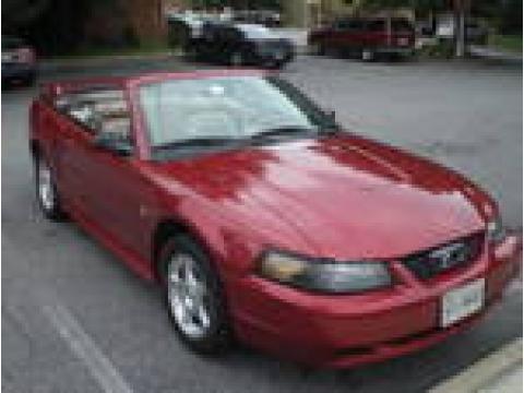 2003 Ford Mustang V6 Convertible in Redfire Metallic