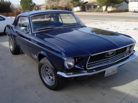 1968 Ford Mustang Coupe in Midnight Metallic Blue