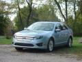 The 2010 Ford Fusion Hybrid in Light Ice Blue Metallic