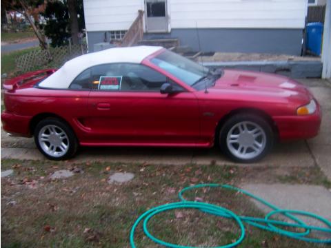 1996 Ford Mustang GT Convertible in Laser Red Metallic