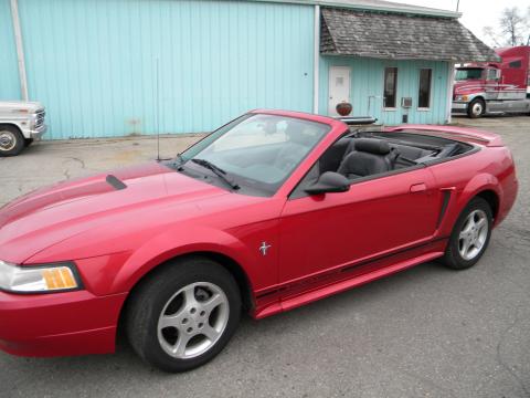 2000 Ford Mustang V6 Convertible in Laser Red Metallic