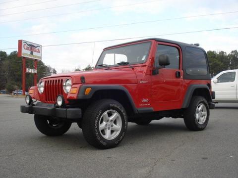 2003 Jeep Wrangler Sport 4x4 in Flame Red