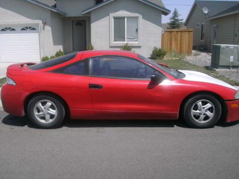 1997 Mitsubishi Eclipse RS Coupe in Red/White
