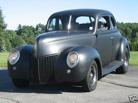 1939 Ford DeLuxe Coupe in Black Calif Suede