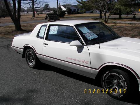 1986 Chevrolet Monte Carlo SS SuperSport in White
