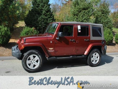 2007 Jeep Wrangler Unlimited Sahara 4x4 in Red Rock Crystal Pearl
