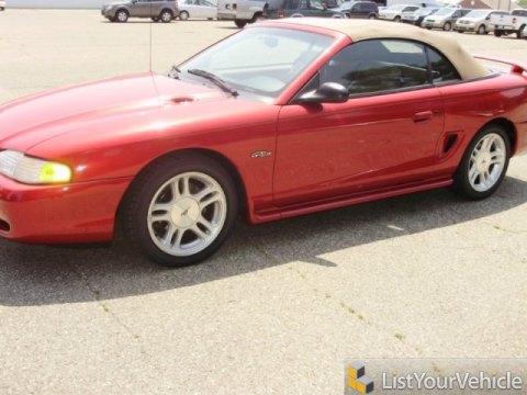 1998 Ford Mustang GT Convertible in Laser Red