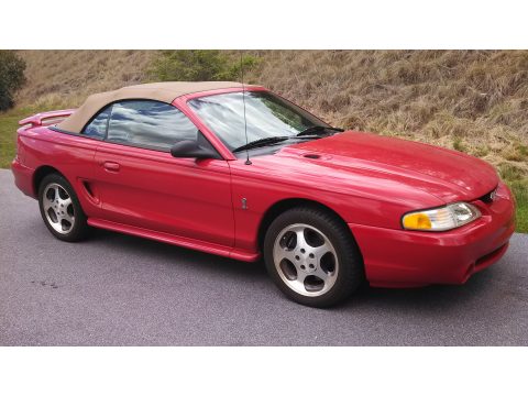 1994 Ford Mustang Indianapolis 500 Pace Car Cobra Convertible in Rio Red